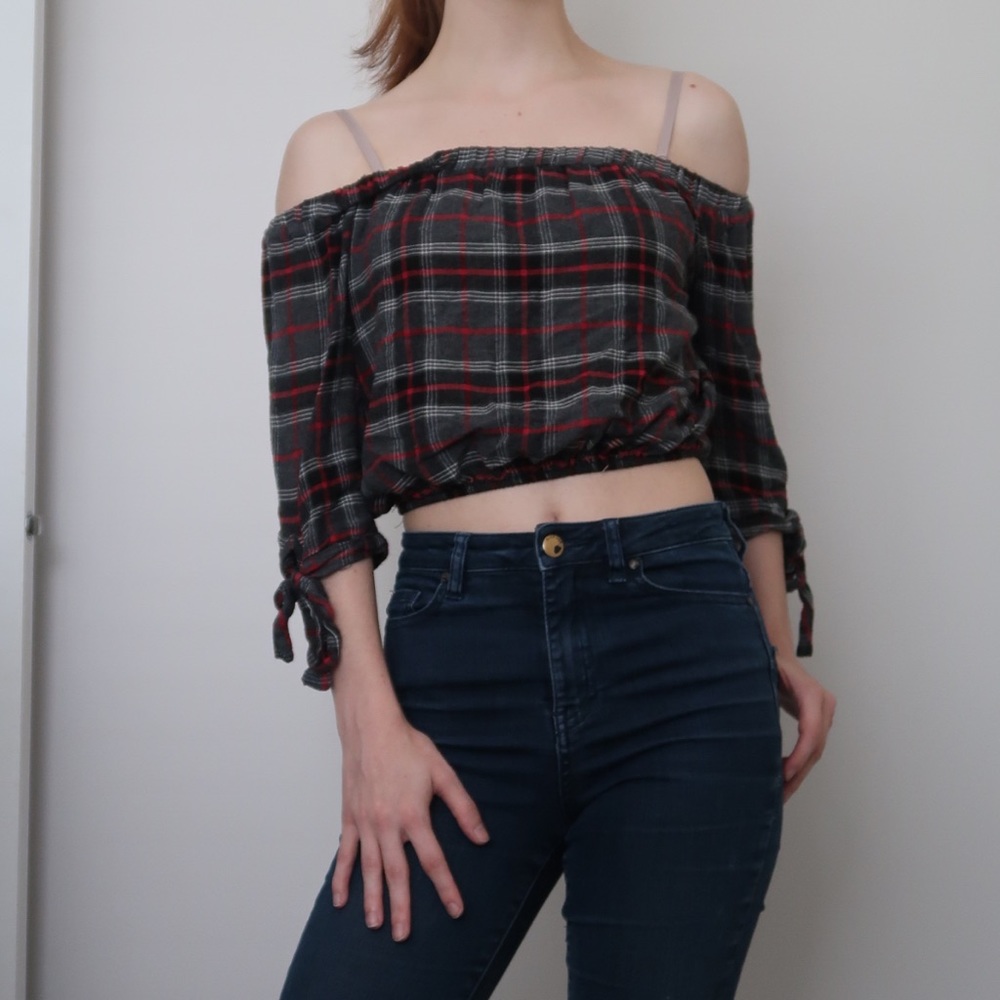 Plaid crop top